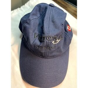 Victoria Canada Flag Baseball Hat Cap‎ City Scape Adjustable Navy